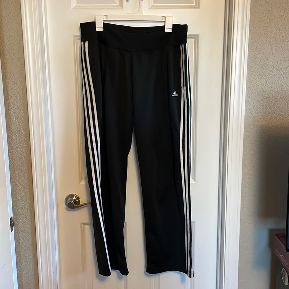 Adidas straight leg athletic pants.